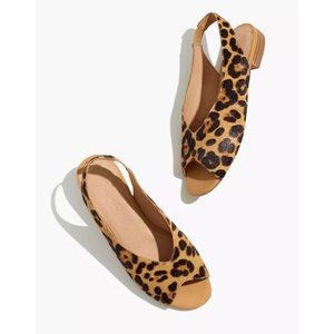 Madewell. Tavi Slingback Sandal. Leopard Calf Hair